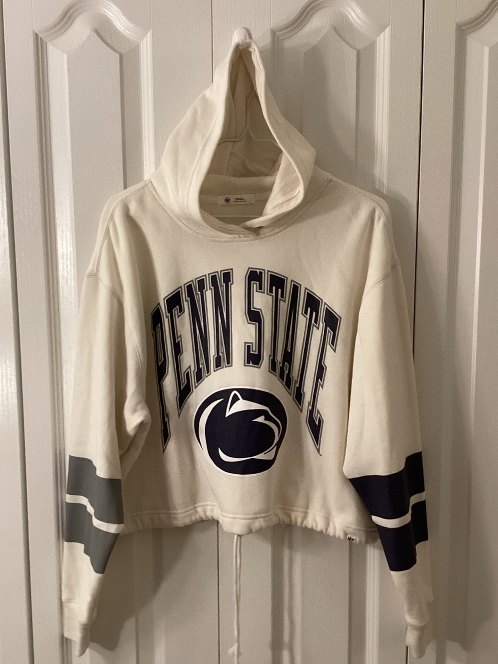 Women's '47 Penn State Harper Adjustable Cropped Pullover Hoodie Small